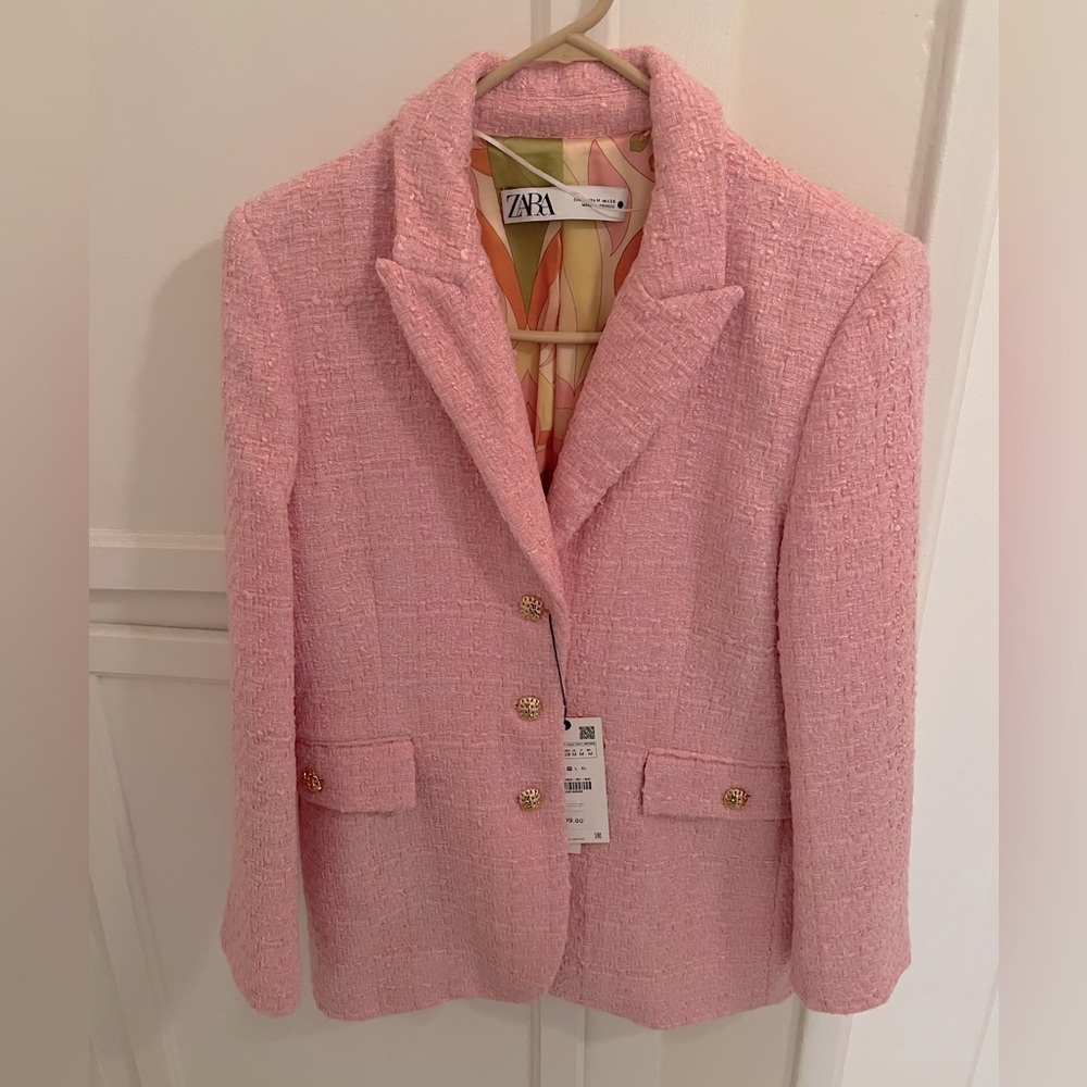 Zara pink blazer